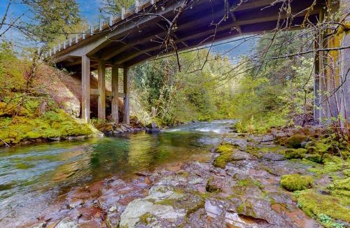Carson House | Fire Pit and Mtn Views! Cabin, Steps to Wind River