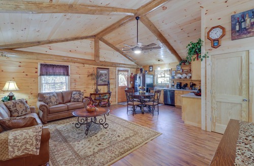 Tumbling Shoals Cabin | Fire Pit + Deck: Cabin by Greers Ferry Lake!