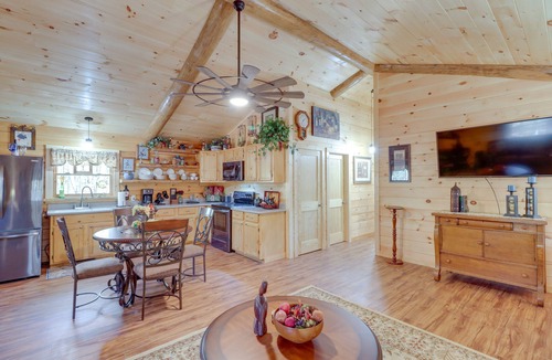 Tumbling Shoals Cabin | Fire Pit + Deck: Cabin by Greers Ferry Lake!