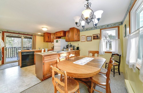 Walton Cottage | Fire Pit & On-site Pond: Wooded Walton Home!