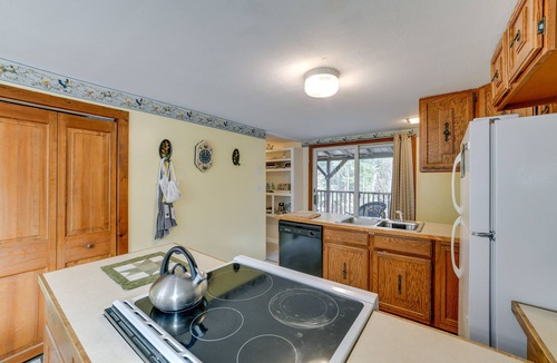 Walton Cottage | Fire Pit & On-site Pond: Wooded Walton Home!