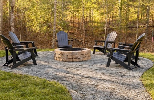Pentwater House | Fire pit Outdoor Vibe Beach Gear Clean Design
