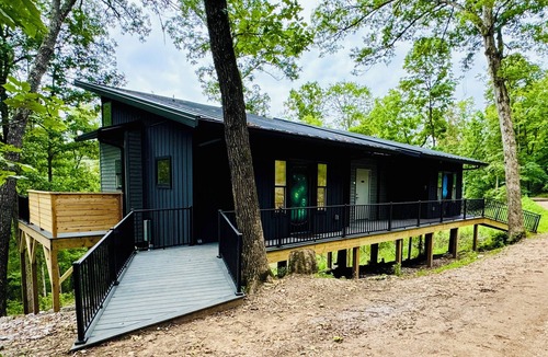 Sylvan Shores Cabin | Firefly1 - luxury treehouse, hot tub, lake access, ample parking, full kitchen