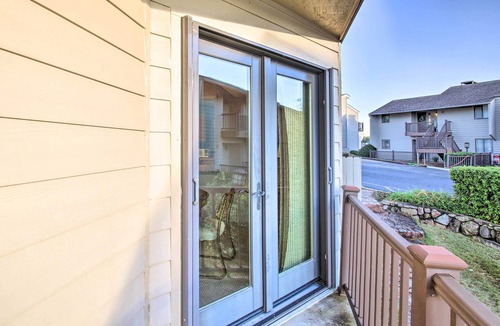 Mid America Condo | Fireplace, Pool Access: Waterfront Hot Springs Gem