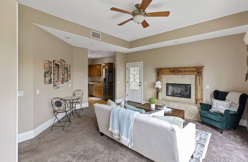 North Tustin Apartment | Fireplace & Terrace North Tustin