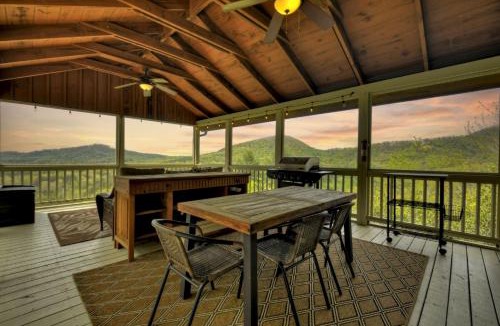 Mineral Bluff Villa | Fireside Bluff - Relax around the fire with lush views