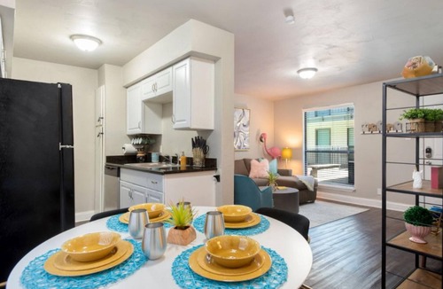 Austin Apartment | Flirty Flamingos l No Service Fees Poolside