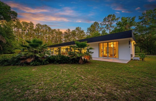 Floral City House | Floral City Oasis/Pool, BBQ Area & Forest View
