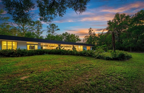 Floral City House | Floral City Oasis/Pool, BBQ Area & Forest View