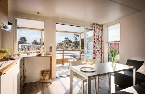 La Romieu House | Florence Campsite * - Panoramic 3-room mobile home for 6 people with air-conditioning