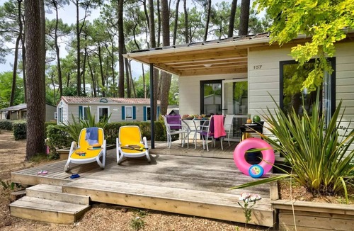 Saint-Hilaire-de-Riez Ski Chalet | Flower Camping Les Biches * - Premium Cottage 2hc - 32 to 50m2 terrace cover. - TV - LV - FREE WIFI 4 people
