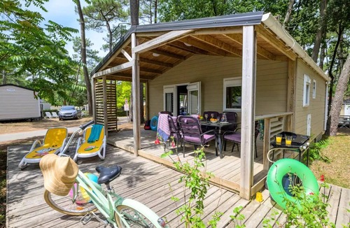 Saint-Hilaire-de-Riez Ski Chalet | Flower Camping Les Biches * - Premium Cottage 2hc - 32 to 50m2 terrace cover. - TV - LV - FREE WIFI 4 people