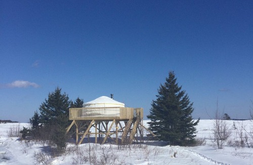 Indian Brook Resort | Flying moose yurt at Cabot Shores Wilderness Resort