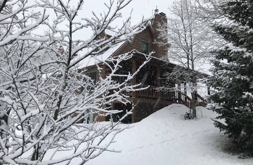 Westfield Cabin | Four Bedroom Log Cabin -Jay Peak - Views - Private - Fireplace -