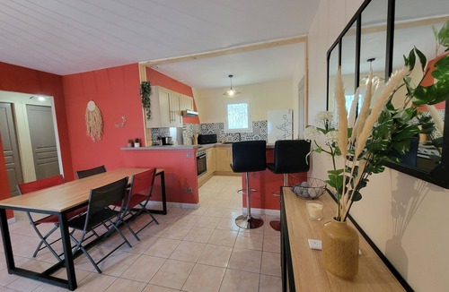 Saint-Jean-de-Maruejols-et-Avejan House | Quiet villa with view, air conditioning and swimming pool. Near Vallon. Gard/Ardeche.
