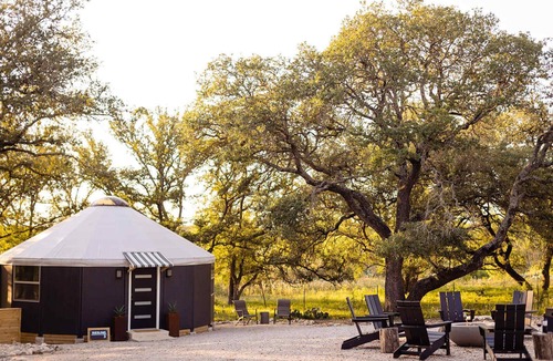 Fredericksburg House | Fredericksburg Luxury Yurt with Hill Country Views