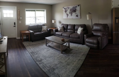 Burdett Apartment | Freshly updated apartment with ample outdoor space