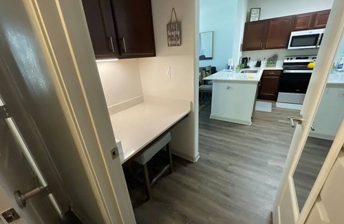 Frisco Apartment | Frisco 1BR Suite w/Private Balcony + Pool View | Walk to Shops & Dining