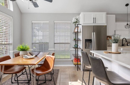 Frisco House | Frisco Luxury King Suite Retreat/Walk to Main Street/Backyard Oasis + Garage