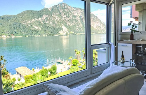 Bissone Apartment | Frontlake Panorama Apt. 408 by Interhome