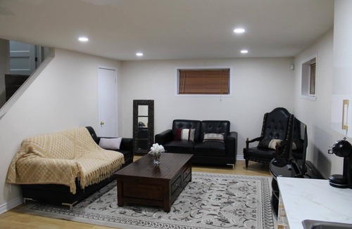 Sainte-Dorothee House | Full furnished basement 1 bedroom in unit laundry basement available in laval