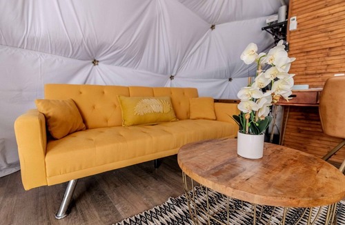 Marble Falls Cabin | Fully-Equipped Luxury Dome Rental for 4 in Burnet, Texas