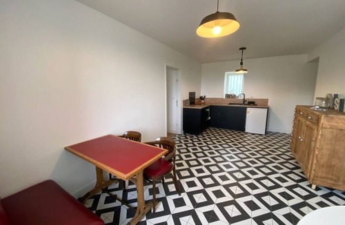 Langouet House | Furnished room with en-suite shower and toilet