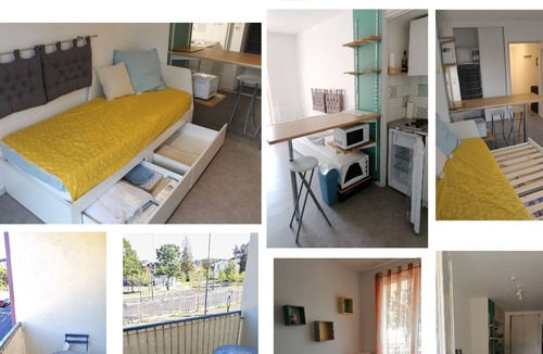 Vallieres Apartment | Furnished studio with balcony, downtown