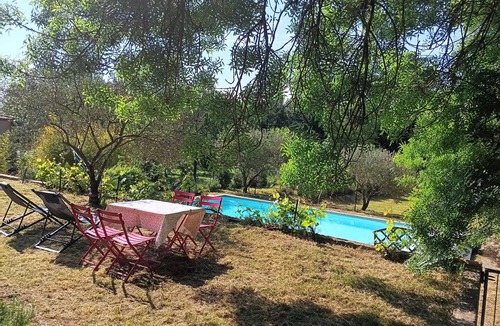 Saint-Julien-de-Cassagnas Apartment | Gîte 4 people Gard, swimming pool, river and spa Les Fumades