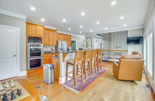 East Ellijay House | Game Room & Fire Pit: Riverfront Home in Ellijay!