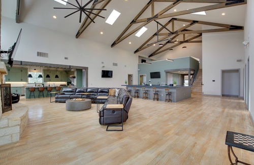 Elmo House | Game Room, Fireplaces, On-Site Lake! Kaufman Home
