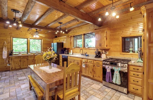 Harrison House | Game Room + Roof Deck: Ozarks Group Getaway!