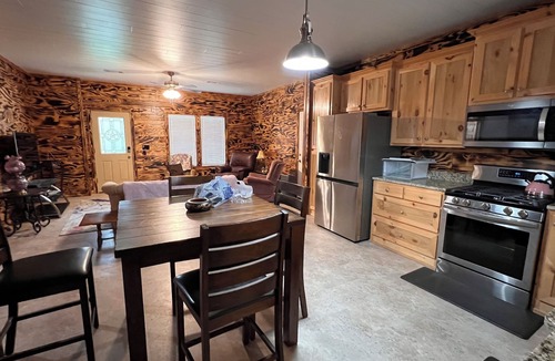 Onalaska Cabin | Gary's Getaway-2/1.5 cabin with covered boat parking and private boat ramp.