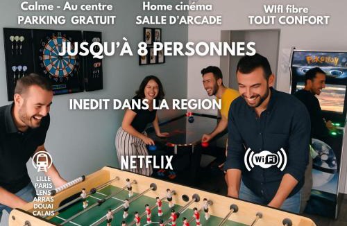 Bethune House | Geek et chic à Béthune - Grand logement central tout confort idėal pour familles, équipes sportives