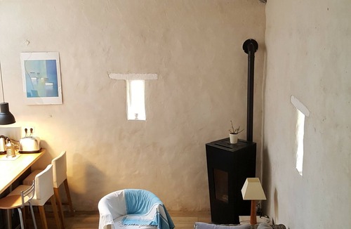 Cheffes House | Gite with shaded paved terrace