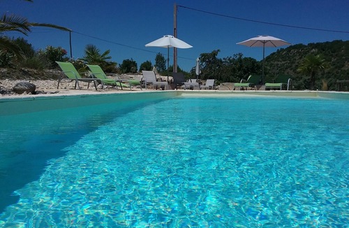 Les Vans House | GiVans, gites of 60m², heated pool, panoramic view
