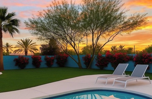 Security Acres House | GLAM RESORT STYLE LUXURY IN OLD TOWN SCOTTSDALE. DUAL PRIMARY BDRMS. HEATED POOL