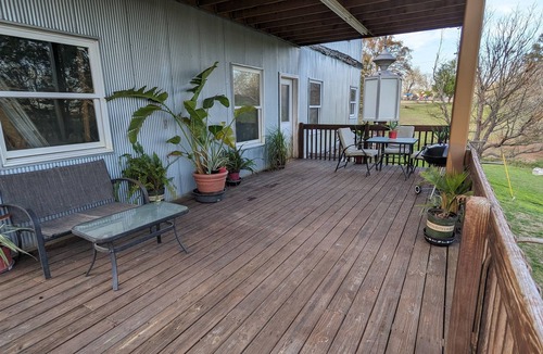 Oden RV Rental | Glamping deck. Perfect for viewing the eclipse!