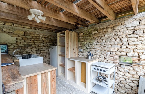 Auriac-du-Perigord RV Rental | Glamping 'Tente' with Shared Terrace and Shared Garden