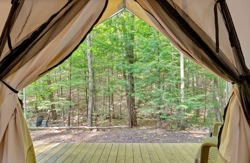 Middle Grove RV Rental | Glamping Tent/ electricity/ on stream