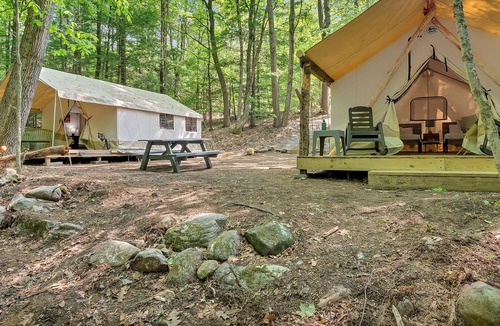 Middle Grove RV Rental | Glamping Tent/ electricity/ on stream