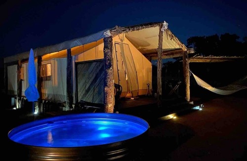 Llano House | Glamping under the Stars + Pool TX Hill Country