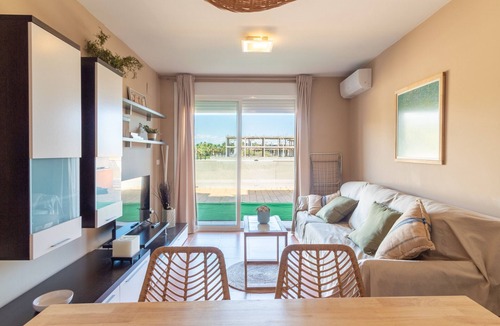 Playa de Almarda Apartment | Global Vacacional: Ground floor with pool in Almenara
