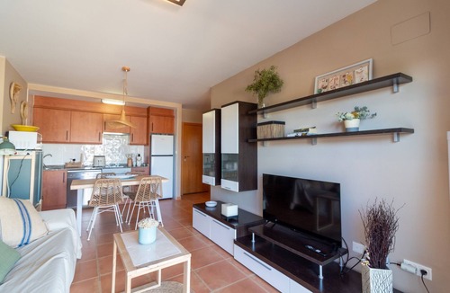 Playa de Almarda Apartment | Global Vacacional: Ground floor with pool in Almenara