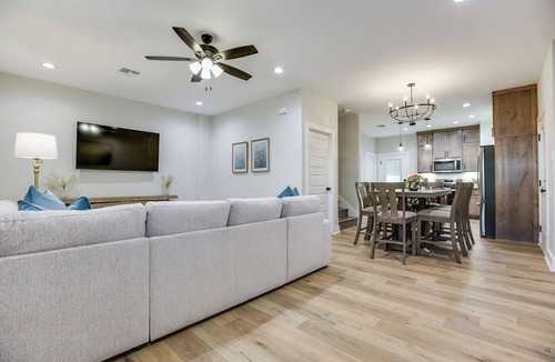 San Angelo House | Golden Getaway is a spacious new property just one block from the river.
