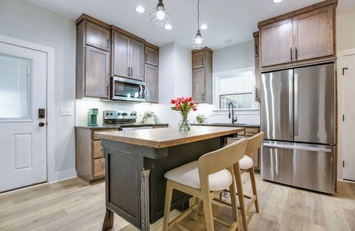 San Angelo House | Golden Getaway is a spacious new property just one block from the river.