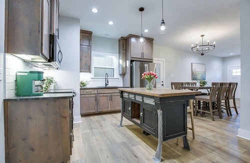 San Angelo House | Golden Getaway is a spacious new property just one block from the river.