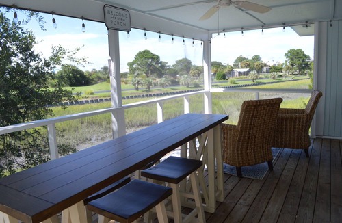 Saint Helena Island House | Golf Cart Included - 3BR, 2BA - 2 Blocks to Beach - 3 Pools Nearby -Tidal Marsh