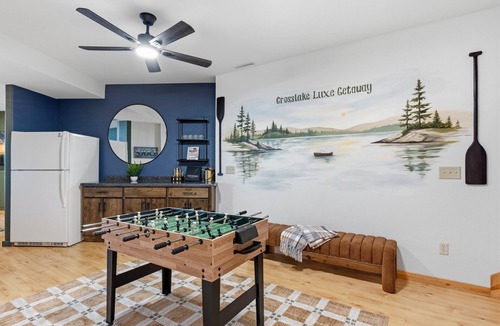 Crosslake House | Golf Sim, Sauna, Lakefront Hot Tub & Stargazing