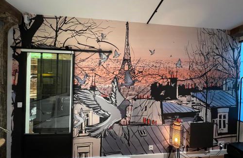 Quartier de la Folie-Mericourt Apartment | GOOD VIBES Luxurious Loft in Paris 11th, with AC & table football